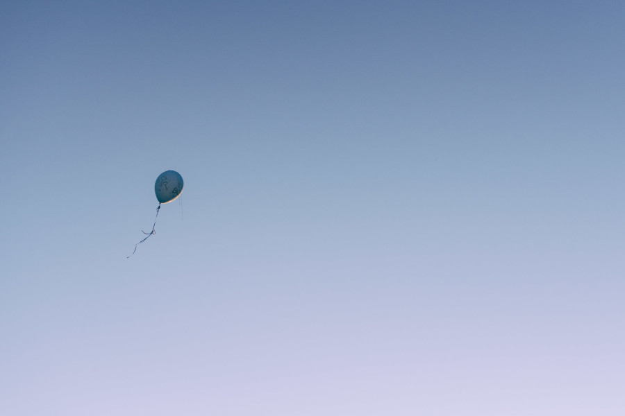 Blue Balloon in the sky